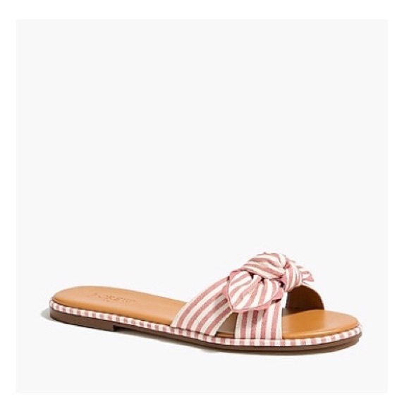 J. Crew Shoes - J. CREW WOMEN’S - Striped Bow Slide Sandal - Sz 8 J. Crew Shoes - J. CREW WOMEN’S - Striped Bow Slide Sandal - Sz 8